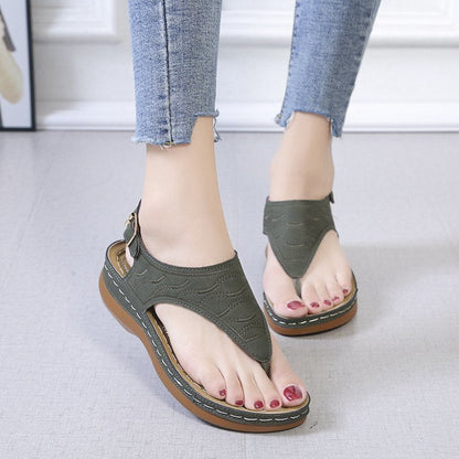 Orthopädische Low-Wedge-Freizeitsandalen für Damen