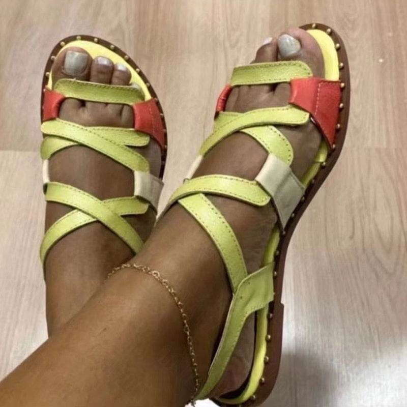 Riemchensandalen aus Leder für Frauen