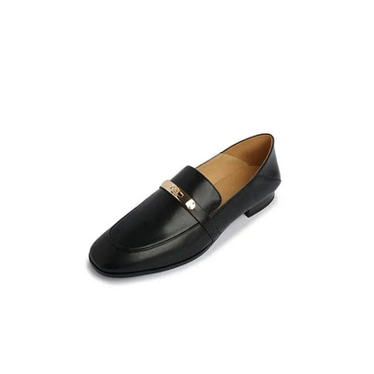 Loafer aus Leder mit goldener Schnalle