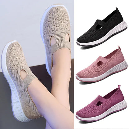 Mesh Slip-On Loafers für Frauen