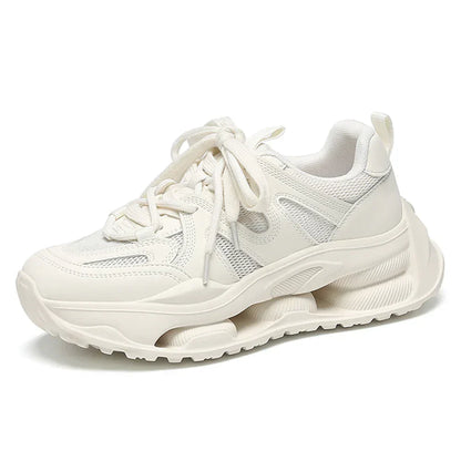 Chunky Leder Mesh Sneakers