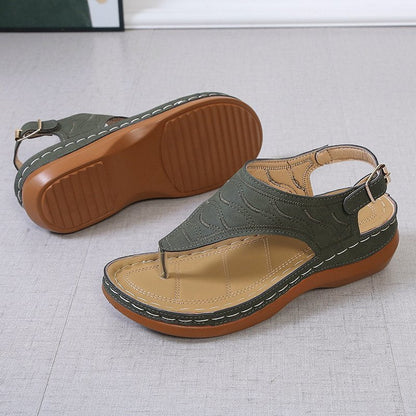 Orthopädische Low-Wedge-Freizeitsandalen für Damen