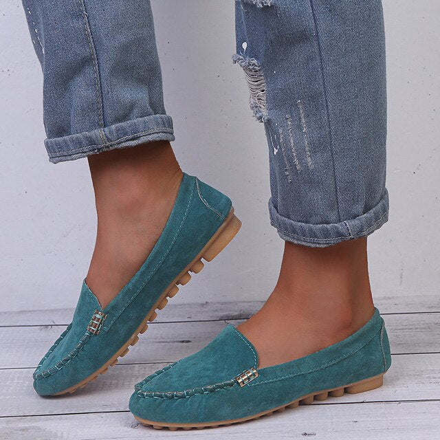 Frauen Schuhe Denim Flats Jeans Schuhe