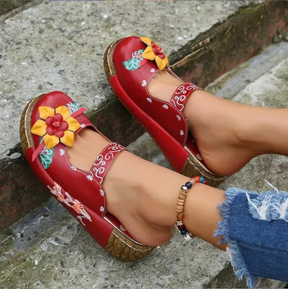 Sommer Blume Design Keil hohl aus Schuhe