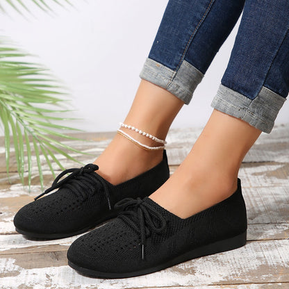 Damen Mesh Loafers mit rundem Fuß