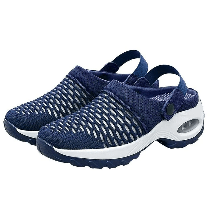 Women's Air Cushion Plattform Mesh Mules Sneaker Sandalen