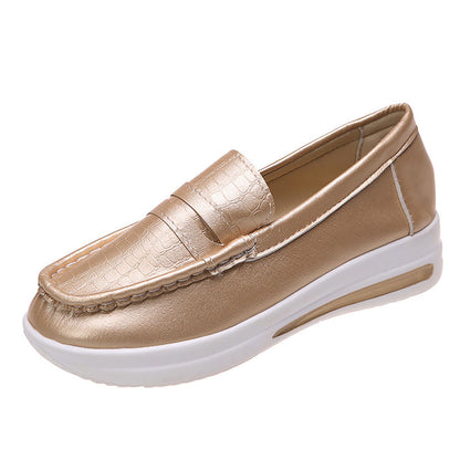 Damen Casual Leder Loafers