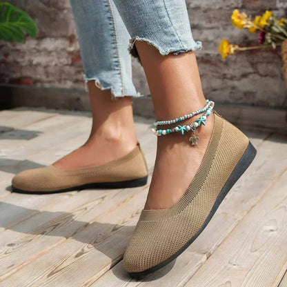 Hohe Qualität Schuhe Weiblich Runde Kopf Frauen Flats