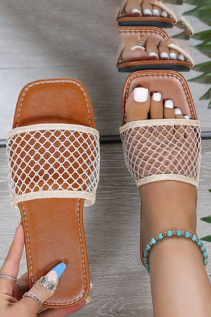 Mesh Style Slide Sandalen