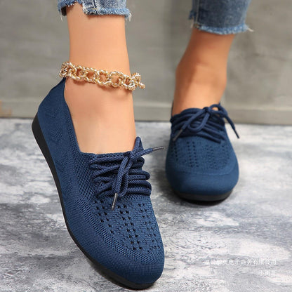 Damen Mesh Loafers mit rundem Fuß