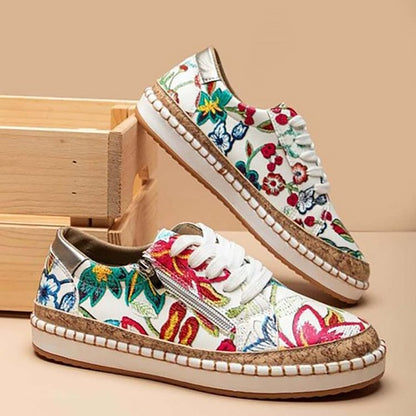 Bequeme florale Turnschuhe