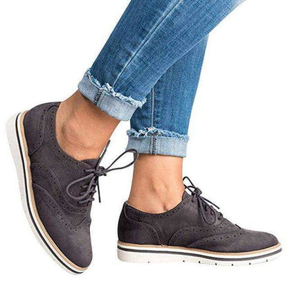 Frauen Casual Lace up Oxfords Flats