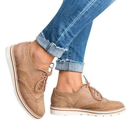 Frauen Casual Lace up Oxfords Flats