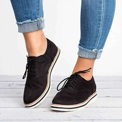 Frauen Casual Lace up Oxfords Flats