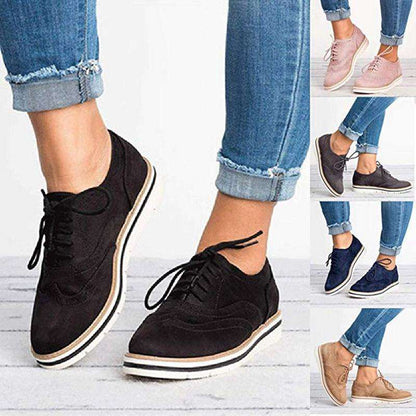 Frauen Casual Lace up Oxfords Flats