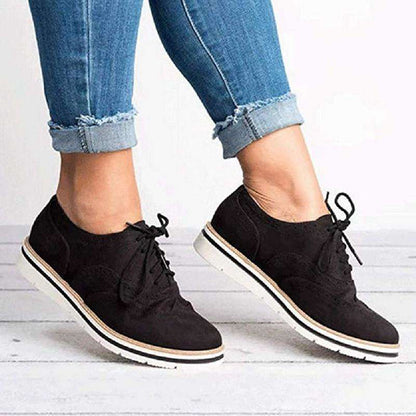 Frauen Casual Lace up Oxfords Flats