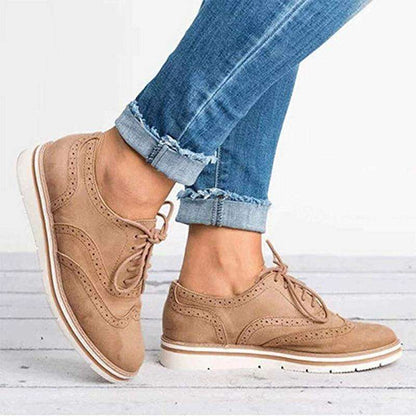 Frauen Casual Lace up Oxfords Flats