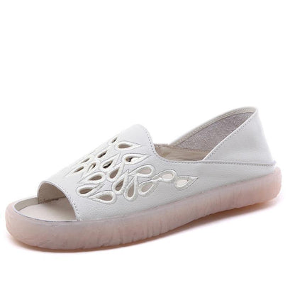 Kunstleder Hollow Out Slip On Schuhe