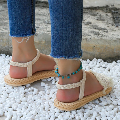 Rustikal gewebte Boho-Strand-Sandalen