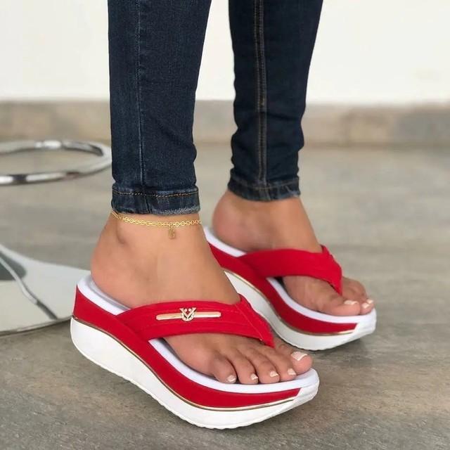 Wedge Flip Flops Sommersandalen