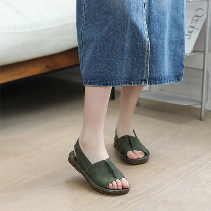 Weiche Ledersandalen im Retro-Stil